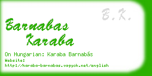 barnabas karaba business card