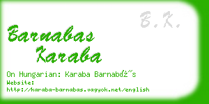 barnabas karaba business card